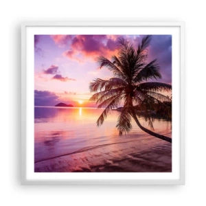 Póster en marco blanco - Hermosura hasta el horizonte - 60x60 cm