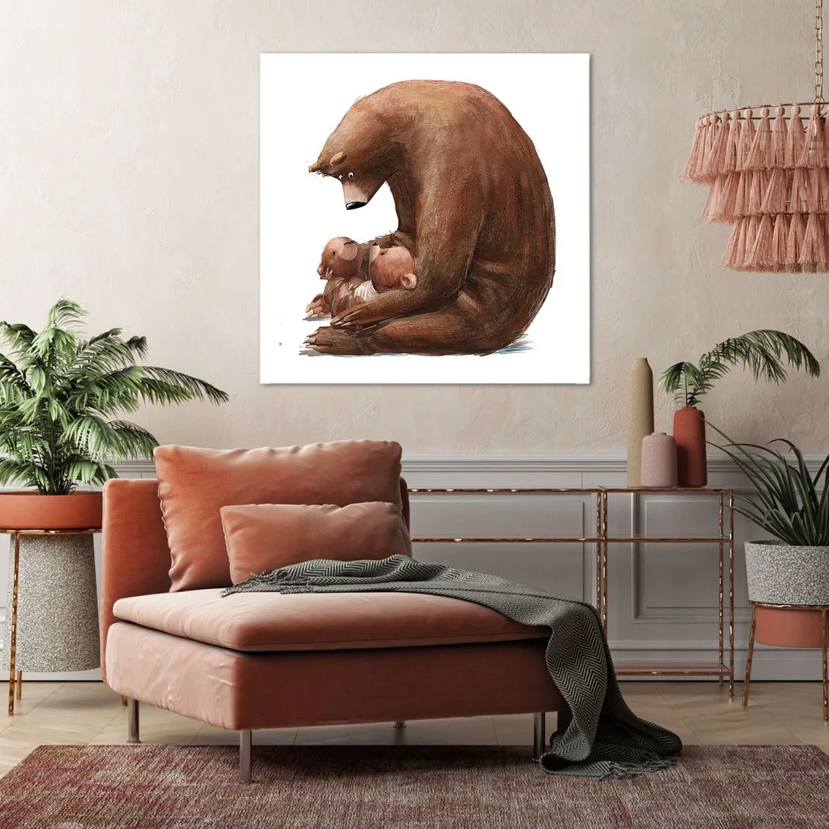 Cuadro sobre lienzo - Impresión de Imagen - Dulces sueños, niños - 70x70 cm