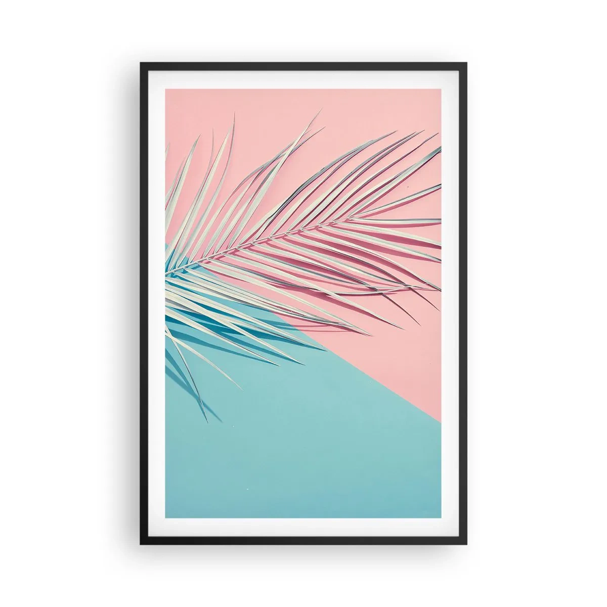 Póster en marco negro - Impresión tropical - 61x91 cm