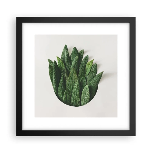 Póster en marco negro - Curiosidad desenfrenada - 30x30 cm