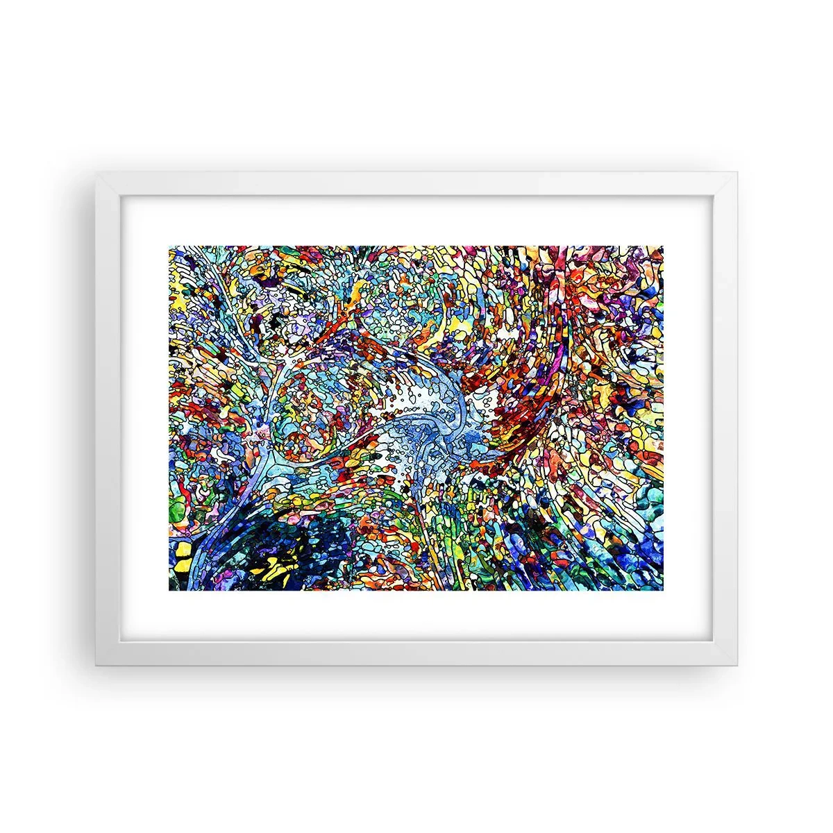 Póster en marco blanco - Vidriera - 40x30 cm