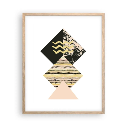 Póster en marco roble claro - No es tan sencillo - 40x50 cm