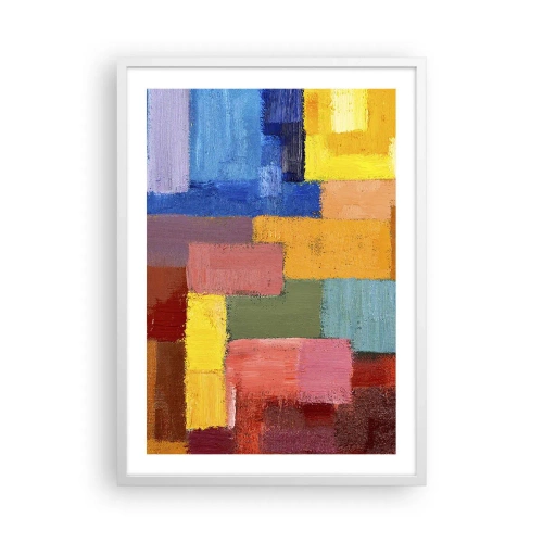 Póster en marco blanco - Cada una diferente, todas coloridas - 50x70 cm