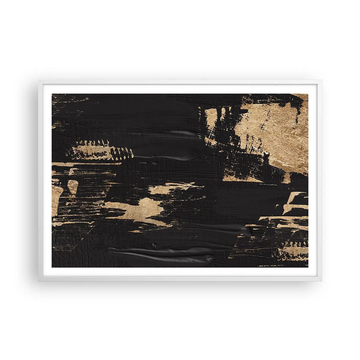 Póster en marco blanco - Un rastro de tacto - 100x70 cm