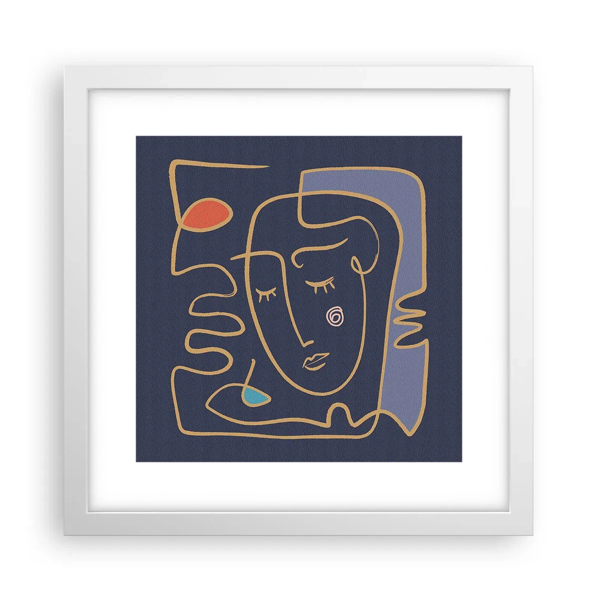 Póster en marco blanco - En un maravilloso sueño - 30x30 cm