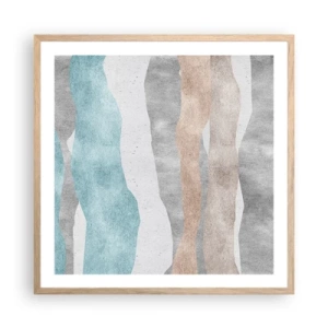 Póster en marco roble claro - Un estudio de la cercanía - 60x60 cm