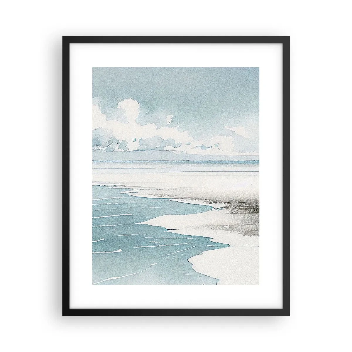 Póster en marco negro - Suave marea otoñal - 40x50 cm