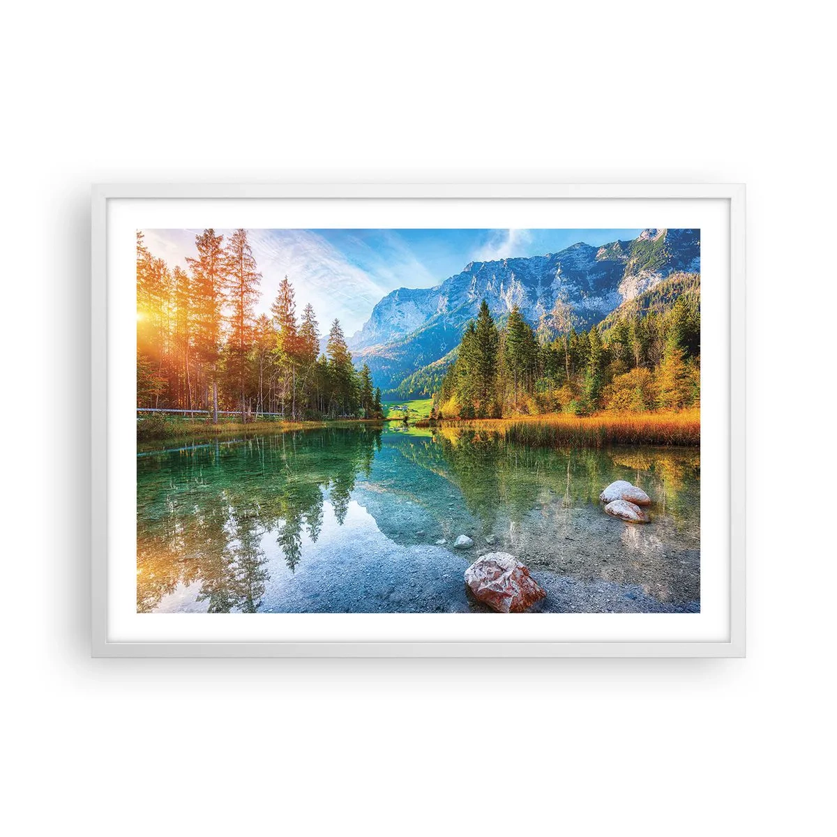 Póster en marco blanco - La dulzura del otoño - 70x50 cm