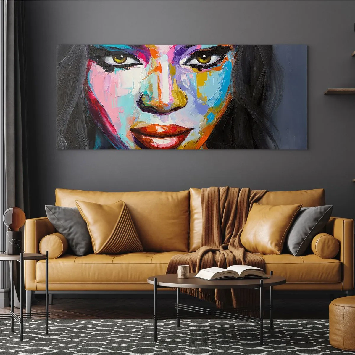 Cuadro sobre vidrio - Impresiones sobre Vidrio - Mirada penetrante - 100x40 cm