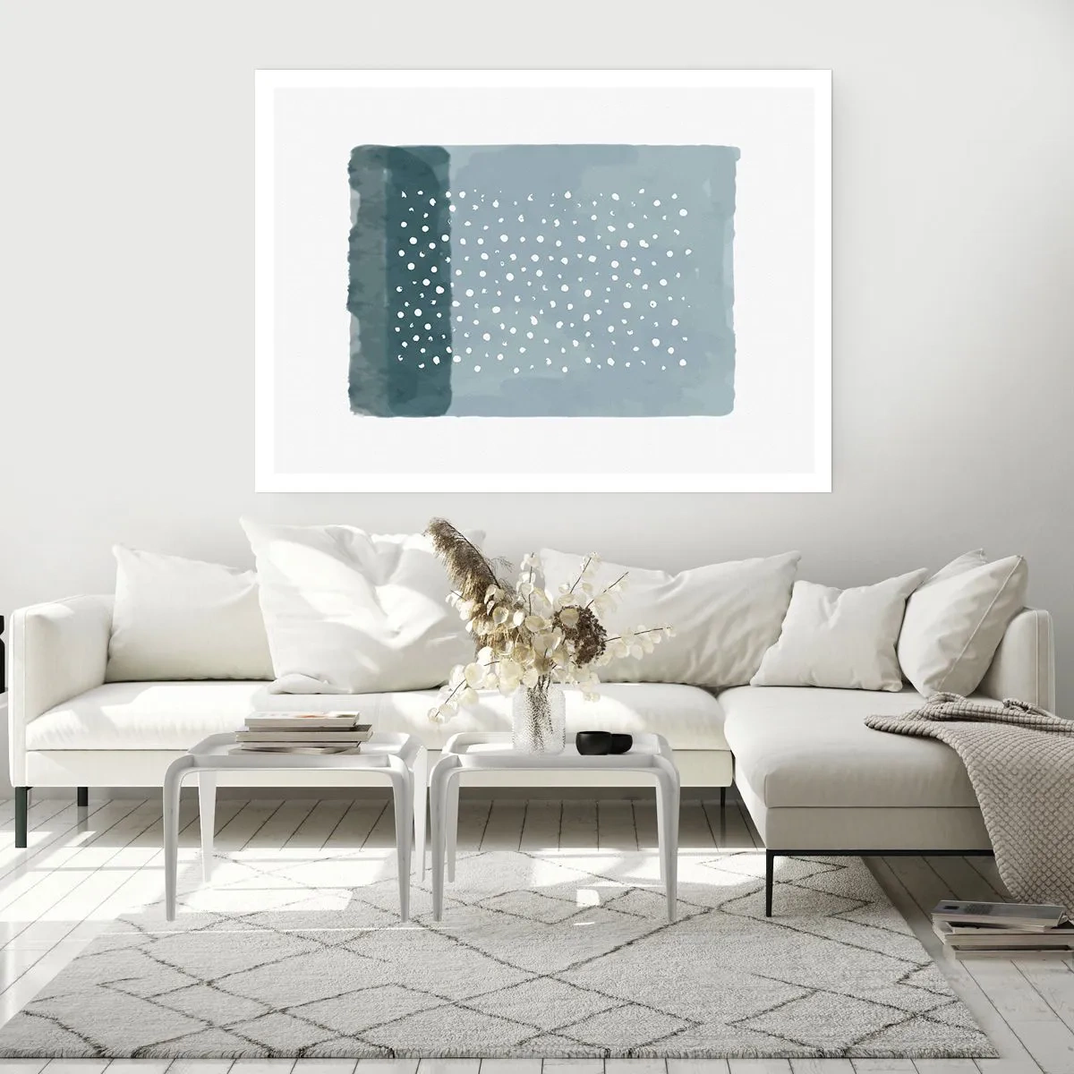 Póster - Creación sobre azul - 70x50 cm