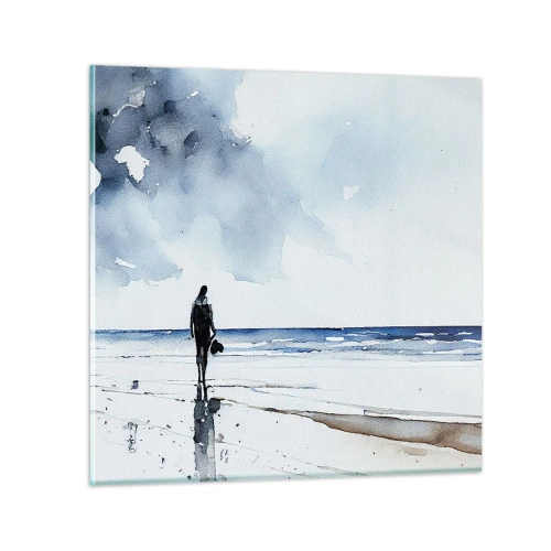 Cuadro sobre vidrio - Impresiones sobre Vidrio - Conversación con el mar - 30x30 cm