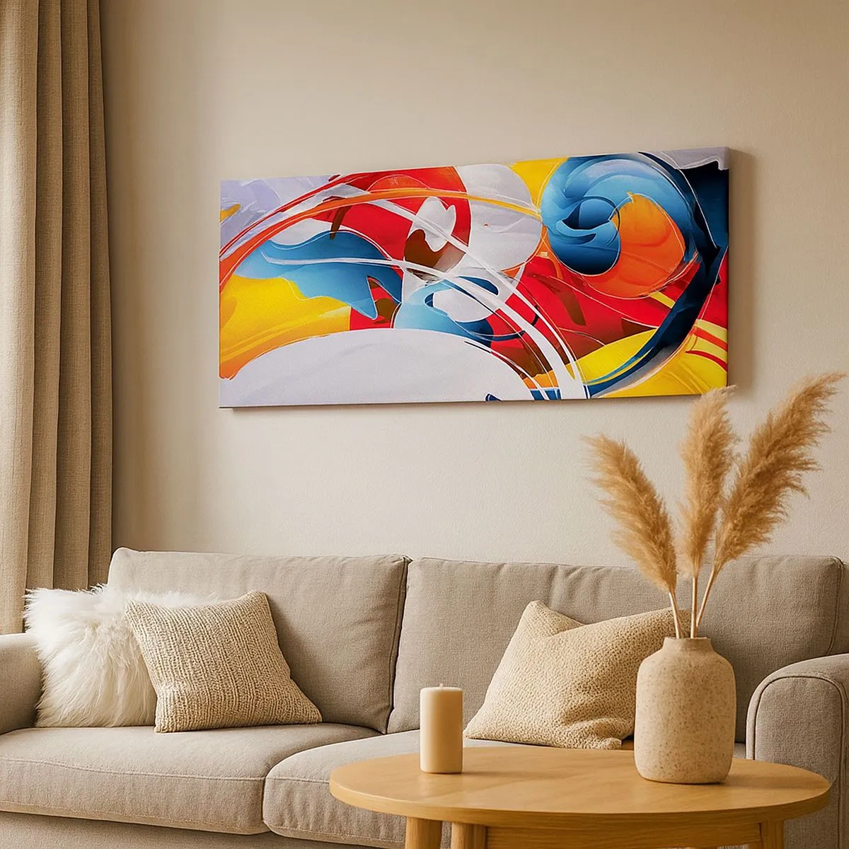 Cuadro sobre lienzo - Impresión de Imagen - Danza de los elementos - 100x40 cm