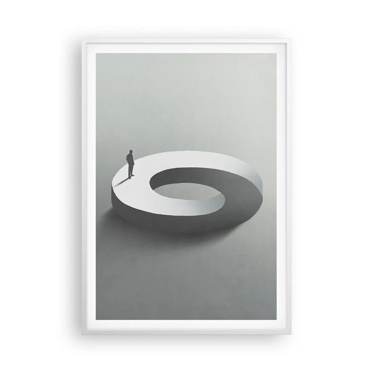 Póster en marco blanco - Ser sabio no es una labor sencilla - 70x100 cm