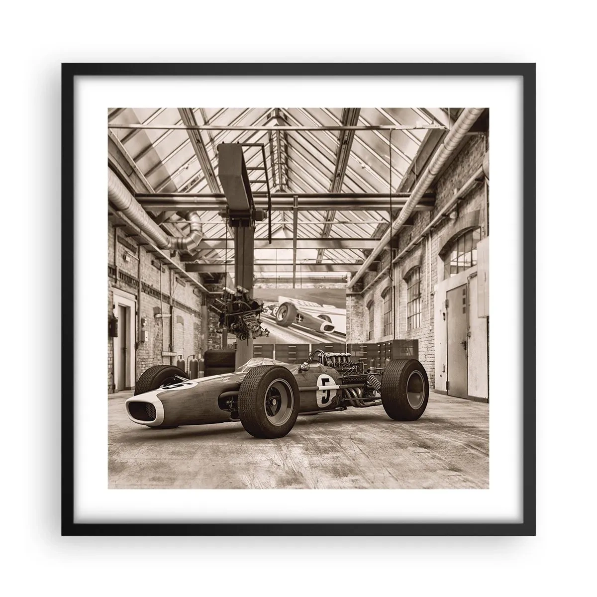 Póster en marco negro - El descanso del vencedor - 50x50 cm