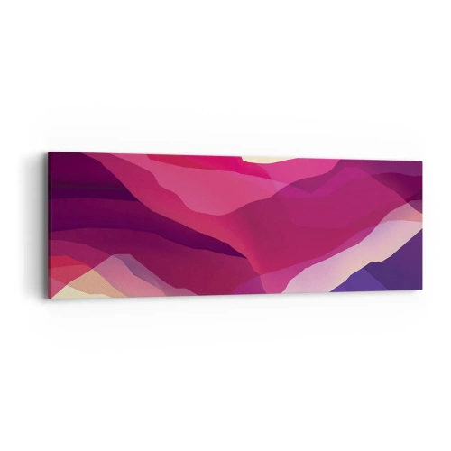 Cuadro sobre lienzo - Impresión de Imagen - Ondas púrpuras - 90x30 cm