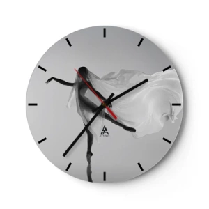 Reloj de pared - Reloj de vidrio - Ligereza y gracia - 40x40 cm