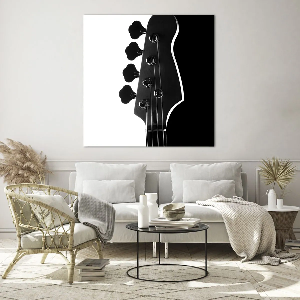 Cuadro sobre vidrio - Impresiones sobre Vidrio - Silencio musical - 50x50 cm