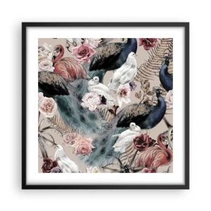 Póster en marco negro - En un jardín de palacio - 50x50 cm