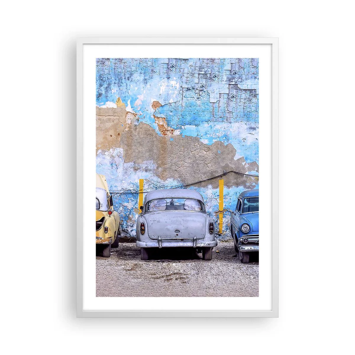 Póster en marco blanco - Reunión de veteranos - 50x70 cm