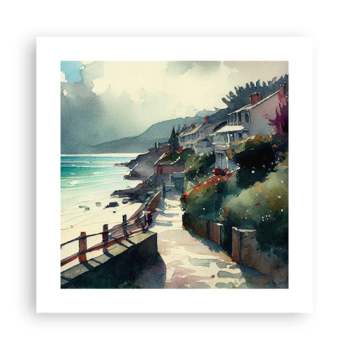 Póster - Ciudad mediterránea - 40x40 cm