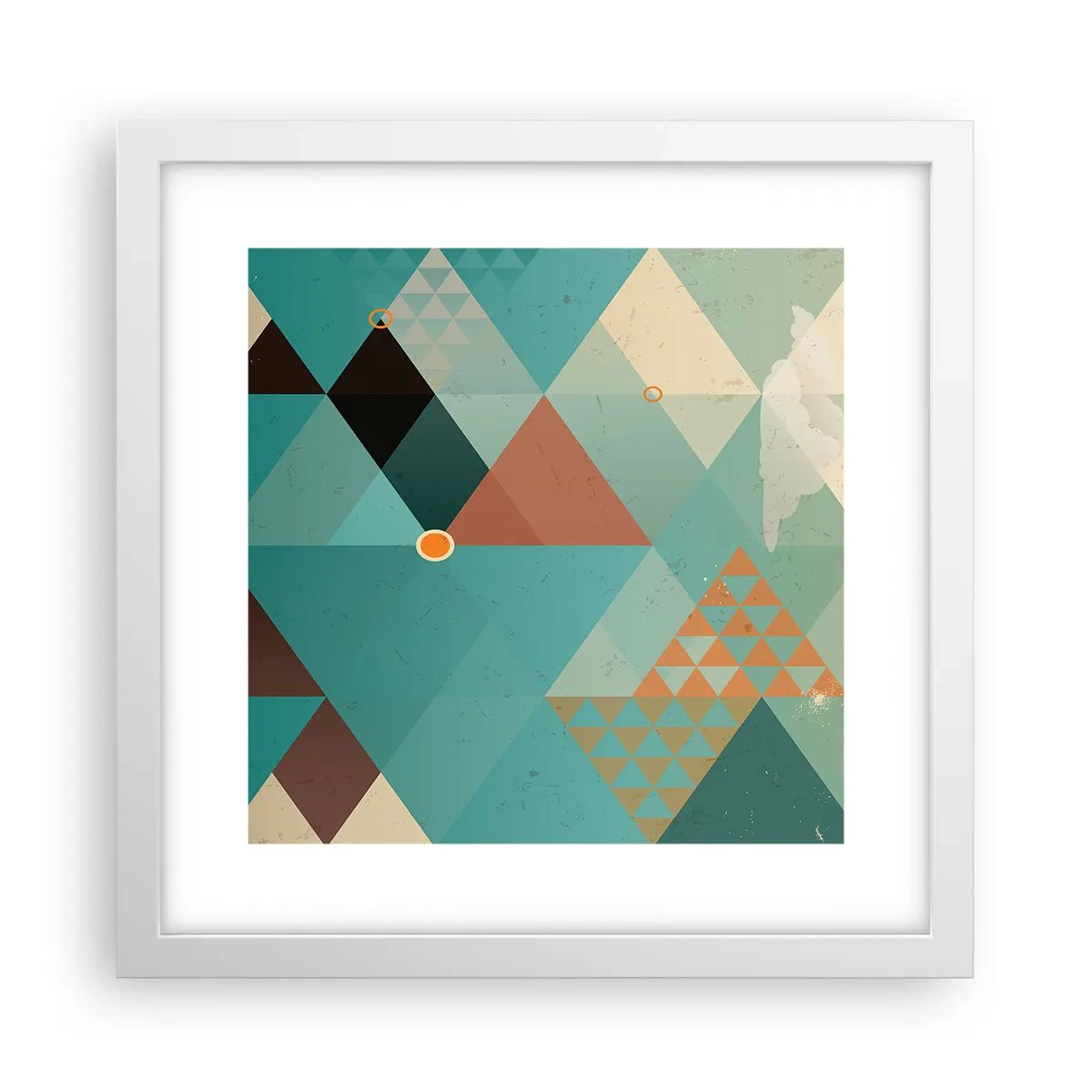 Póster en marco blanco - Uno para todos y todos para uno - 30x30 cm