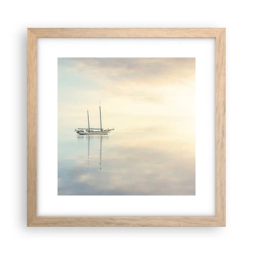 Póster en marco roble claro - En un mar de silencio - 30x30 cm