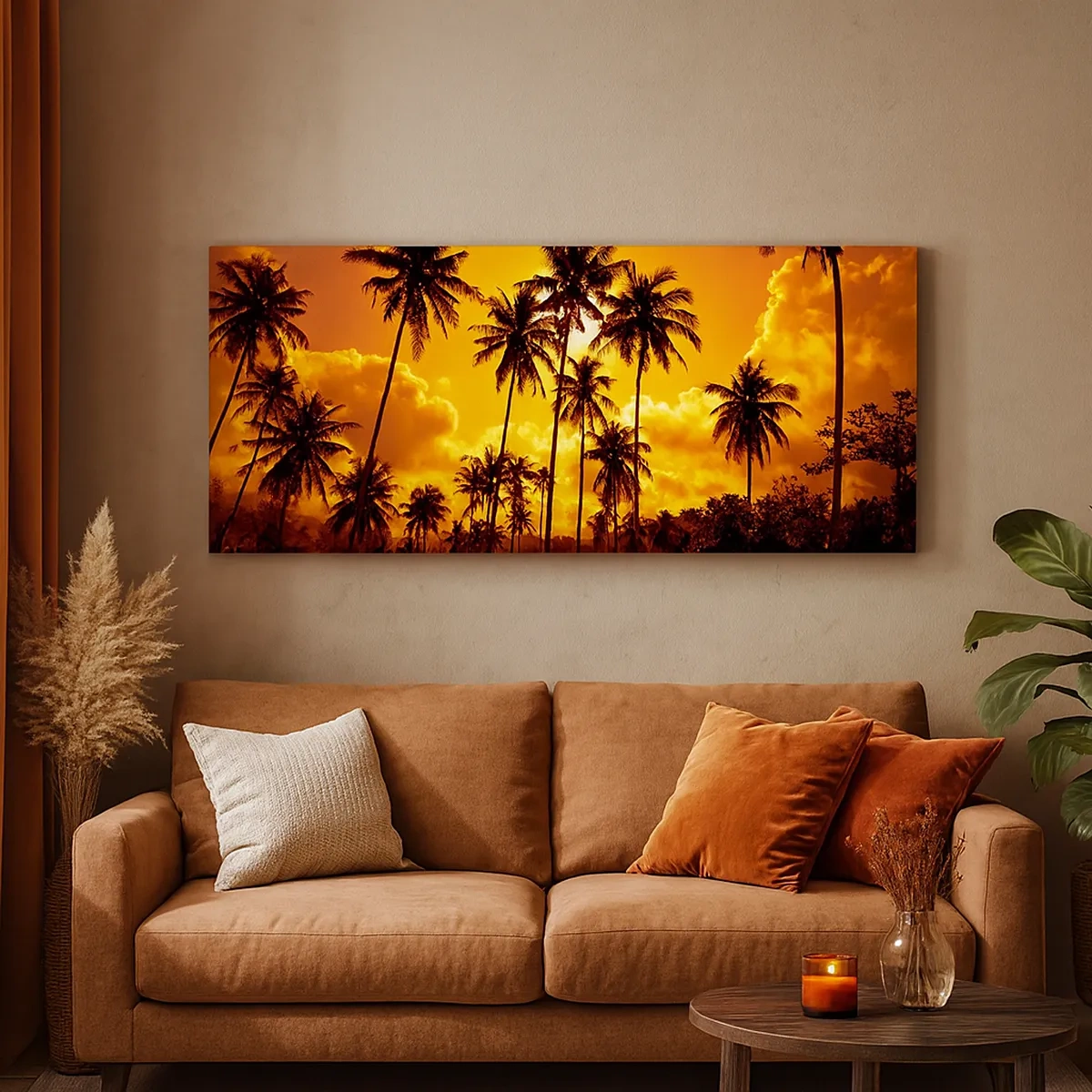 Cuadro sobre lienzo - Impresión de Imagen - Las montañas arden, los bosques arden - 30x30 cm