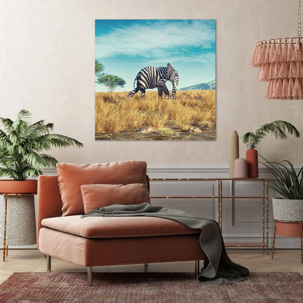 Cuadro sobre lienzo - Impresión de Imagen - El gris ya no está de moda - 60x60 cm