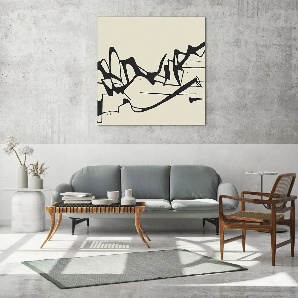 Cuadro sobre vidrio - Impresiones sobre Vidrio - Tal vez sea un paisaje - 40x40 cm