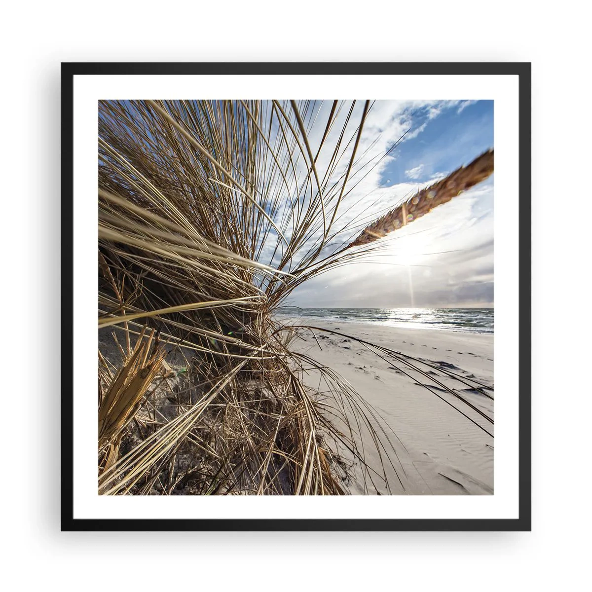 Póster en marco negro - Una reunión de los elementos - 60x60 cm