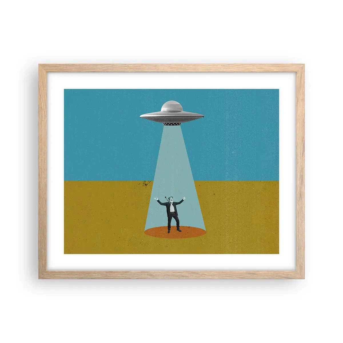 Póster en marco roble claro - Un encuentro cercano - 50x40 cm