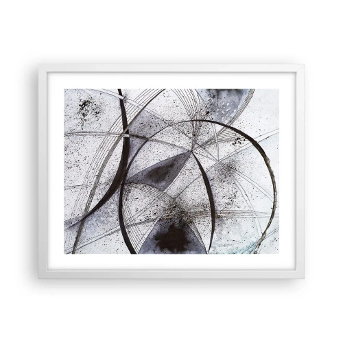 Póster en marco blanco - Fantasía futurista - 50x40 cm