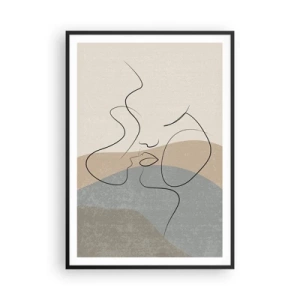 Póster en marco negro - Como una pincelada - 70x100 cm