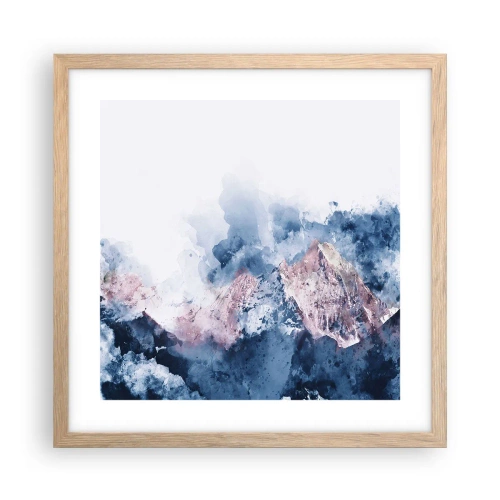 Póster en marco roble claro - El techo del mundo - 40x40 cm