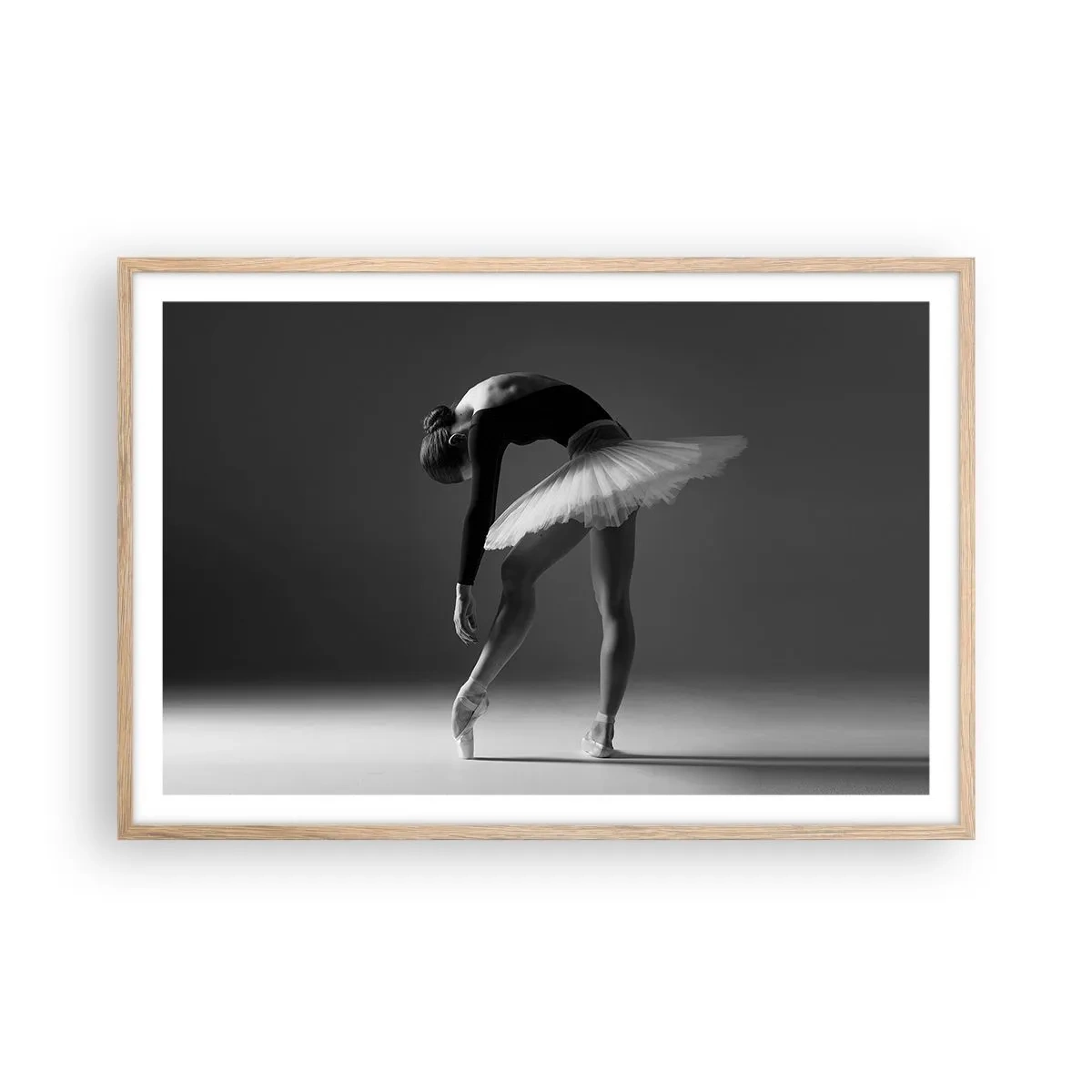 Póster en marco roble claro - Bella bailarina - 91x61 cm