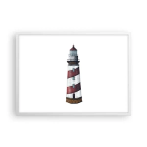 Póster en marco blanco - Siempre en guardia - 70x50 cm