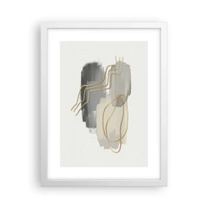 Póster en marco blanco - Persistencia y movimiento - 30x40 cm