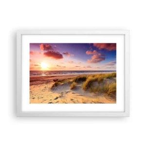 Póster en marco blanco - Se siente la brisa veraniega - 40x30 cm