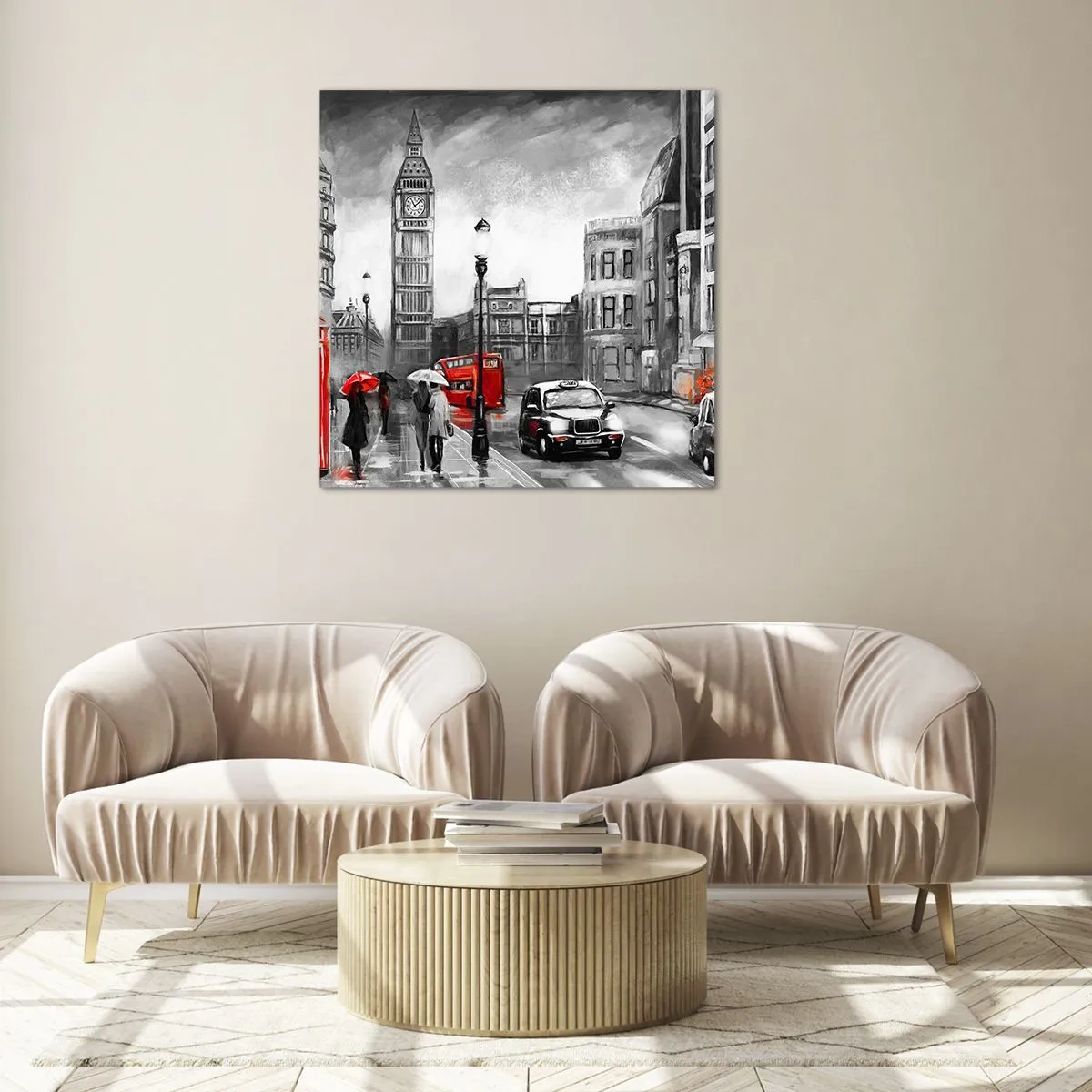 Cuadro sobre vidrio - Impresiones sobre Vidrio - No tan gris como la pintan - 40x40 cm