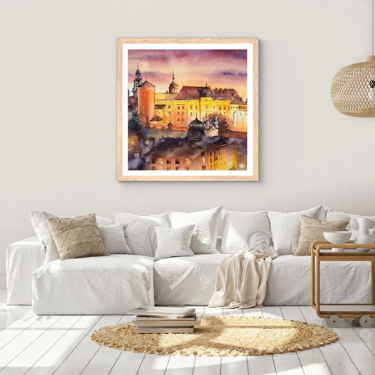 Póster en marco roble claro - Una historia y un cuento - 30x30 cm