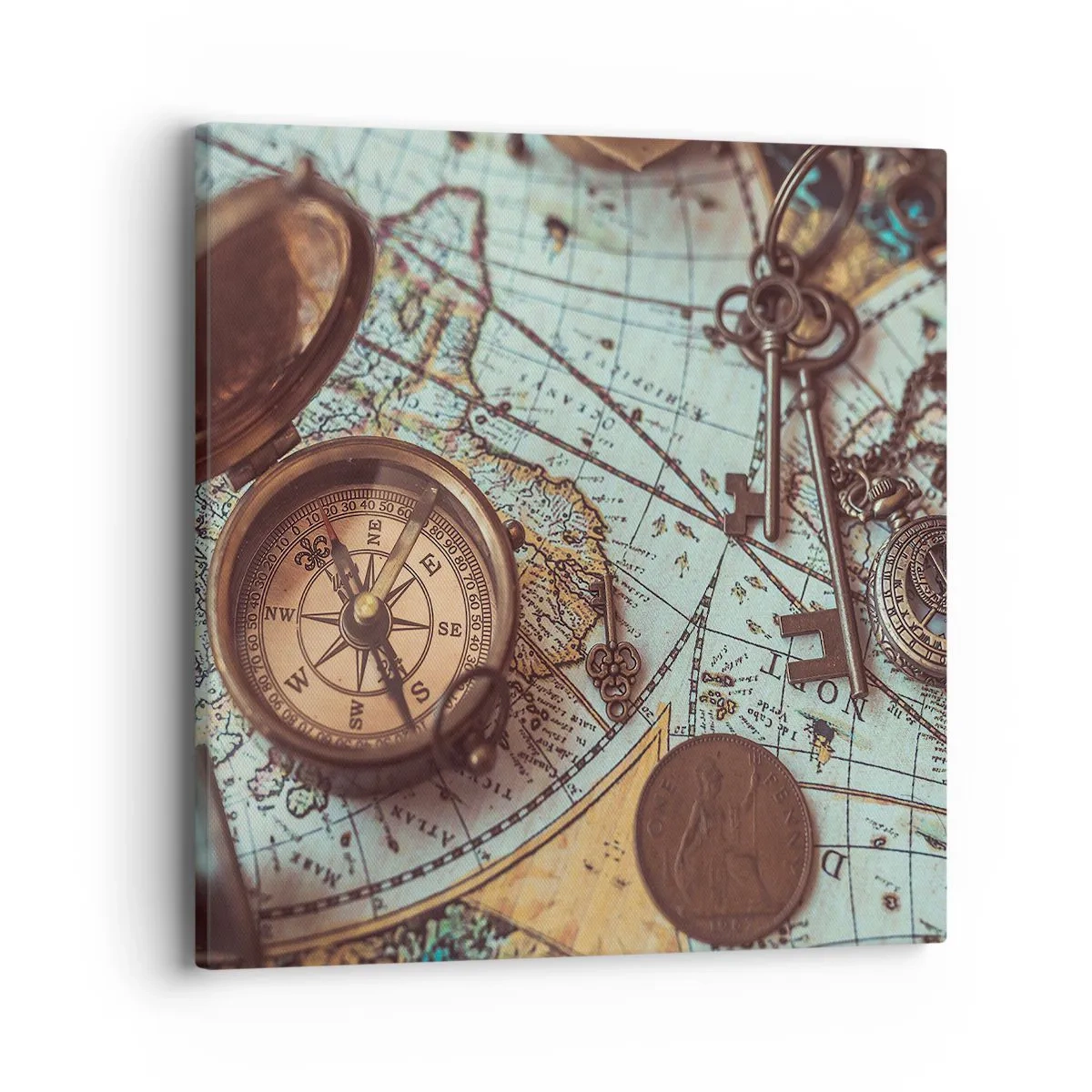 Cuadro sobre lienzo - Impresión de Imagen - Para el aventurero - 40x40 cm