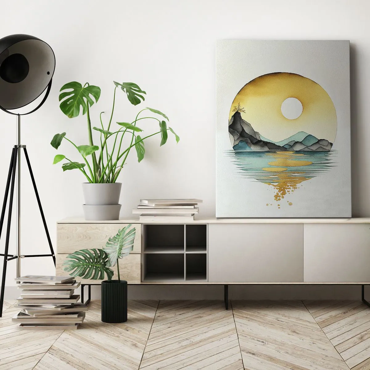 Cuadro sobre lienzo - Impresión de Imagen - En un círculo de belleza - 80x120 cm