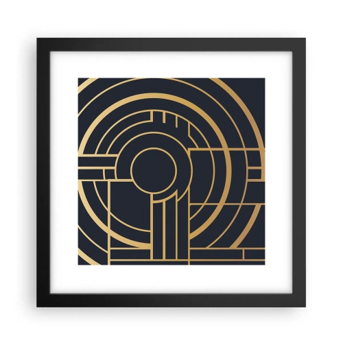 Póster en marco negro - Giro de los elementos - 30x30 cm