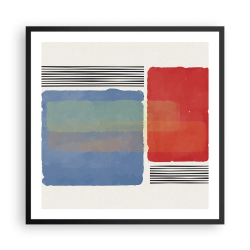 Póster en marco negro - Espíritu y alma de la geometría - 60x60 cm