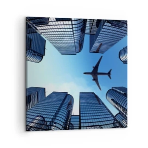 Cuadro sobre lienzo - Impresión de Imagen - La vista desde el abismo de cristal - 50x50 cm