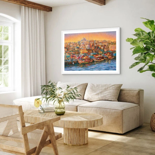 Póster en marco blanco - Una historia en Estambul - 40x30 cm