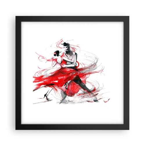 Póster en marco negro - El tango: el ritmo de la pasión - 30x30 cm