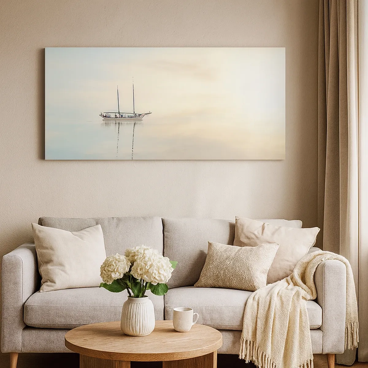 Cuadro sobre lienzo - Impresión de Imagen - En un mar de silencio - 30x30 cm