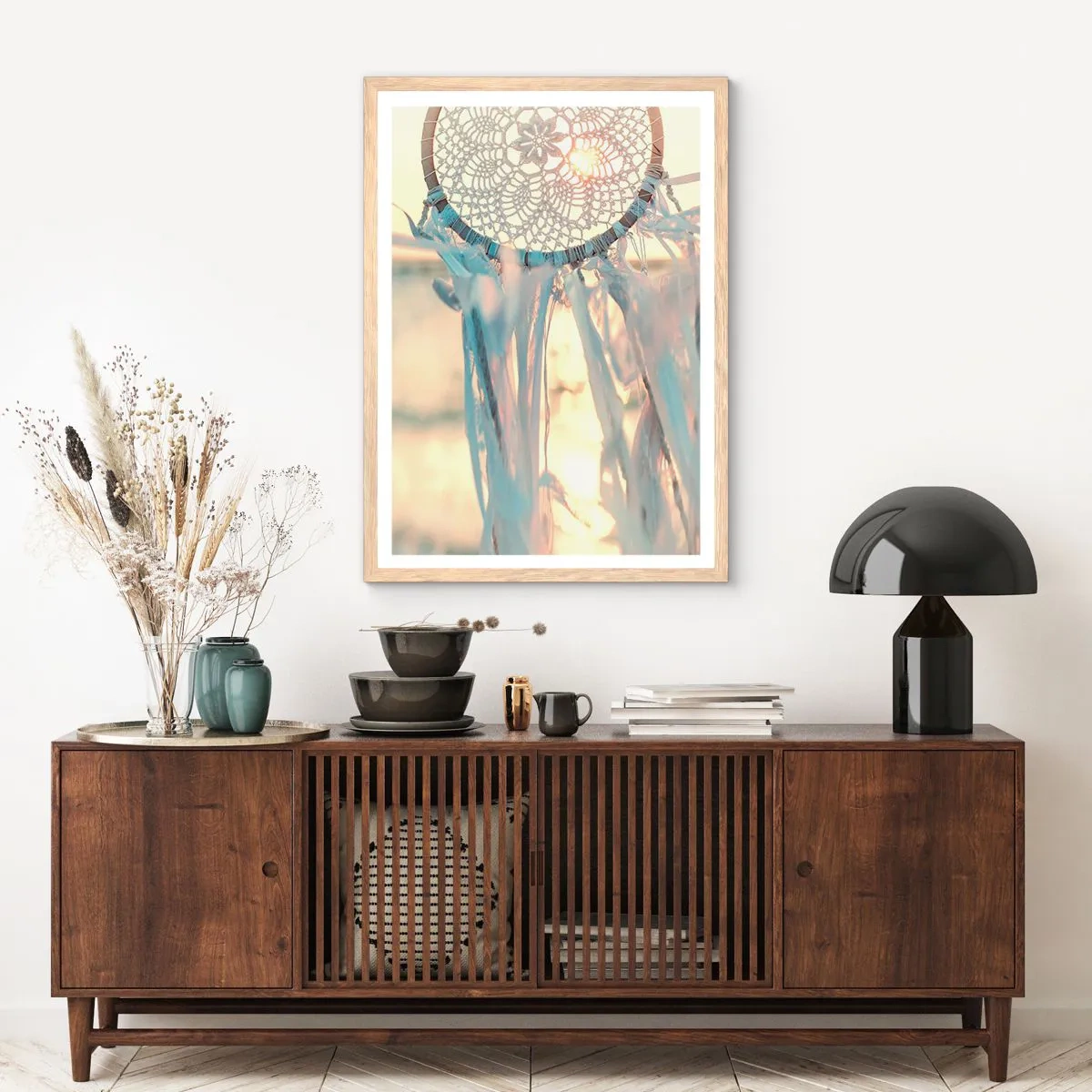 Póster en marco roble claro - Tótem sagrado - 50x70 cm