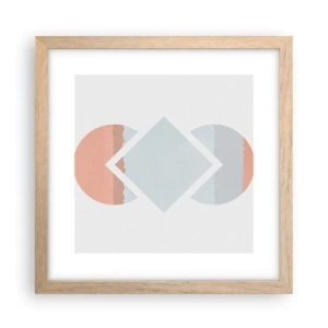 Póster en marco roble claro - Arte geométrico - 30x30 cm
